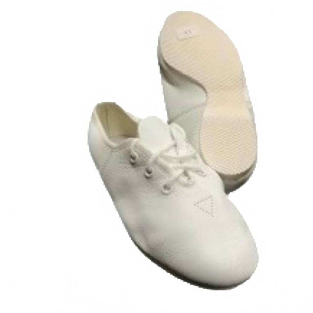 NEW BLOCH women's darlene full rubber sole jazz oxford shoes in white